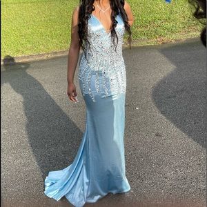 Baby blue formal dress